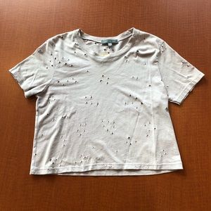 NWT - Don’t Ask Why Crop t-shirt w/ stylish holes